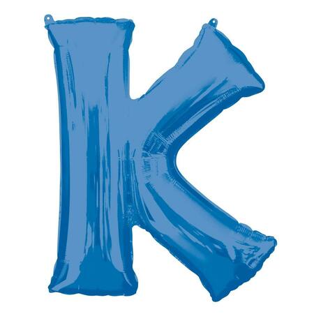 ANAGRAM 33 in. Letter K Shape Foil Balloon Blue 86457